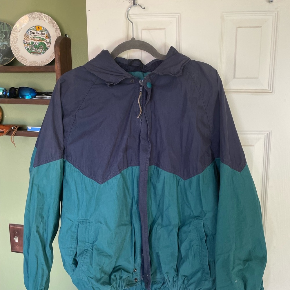 Vintage Pendleton Blue and Green Hooded Jacket